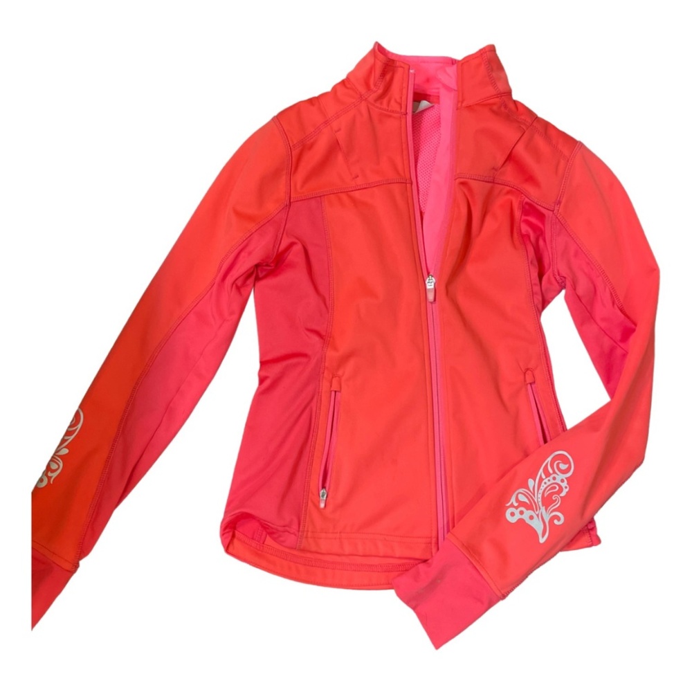 Athleta water resistant pink running jacket